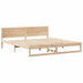 Cadru de pat natural 200 x 200 cm Lemn de pin masiv - WALTI WALTI