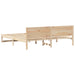 Cadru de pat natural 200 x 200 cm Lemn de pin masiv - WALTI WALTI