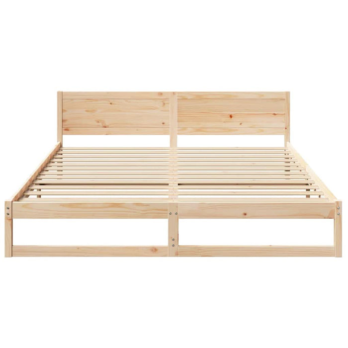 Cadru de pat natural 200 x 200 cm Lemn de pin masiv - WALTI WALTI