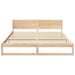 Cadru de pat natural 200 x 200 cm Lemn de pin masiv - WALTI WALTI