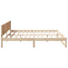 Cadru de pat natural 200 x 200 cm Lemn de pin masiv - WALTI WALTI