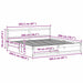 Cadru de pat natural 200 x 200 cm Lemn de pin masiv - WALTI WALTI