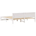 Cadru de pat cu headboard Alb 200 x 200 cm Lemn de pin masiv - WALTI WALTI