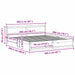 Cadru de pat cu headboard Alb 200 x 200 cm Lemn de pin masiv - WALTI WALTI
