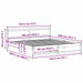 Cadru de pat natural 180 x 200 cm Lemn de pin masiv - WALTI WALTI
