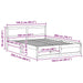 Cadru de pat natural 160 x 200 cm Lemn de pin masiv - WALTI WALTI