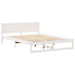 Cadru de pat cu headboard Alb 160 x 200 cm Lemn de pin masiv - WALTI WALTI