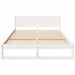 Cadru de pat cu headboard Alb 160 x 200 cm Lemn de pin masiv - WALTI WALTI