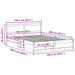Cadru de pat cu headboard Alb 160 x 200 cm Lemn de pin masiv - WALTI WALTI