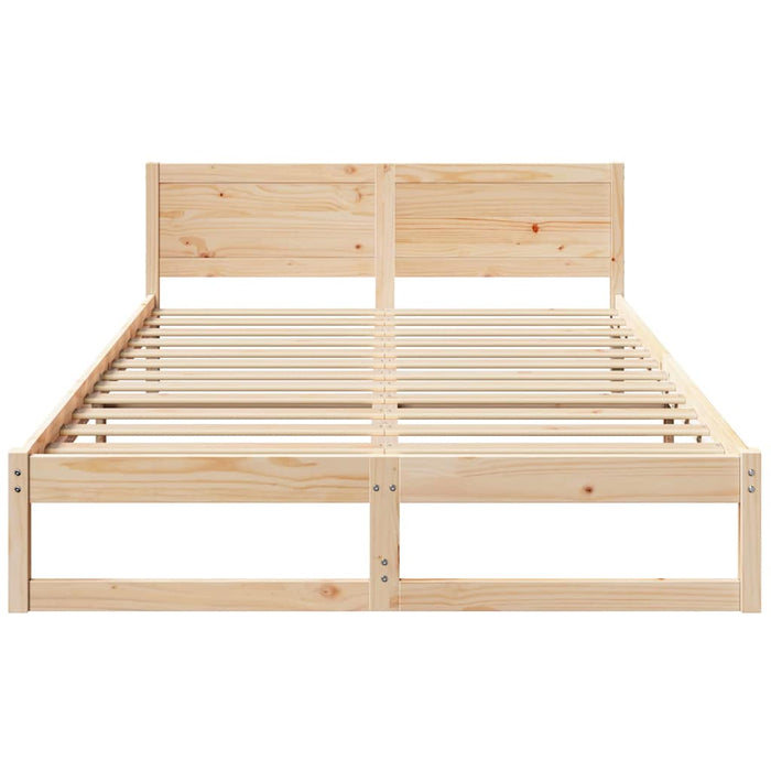 Cadru de pat natural 150 x 200 cm Lemn de pin masiv - WALTI WALTI
