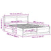 Cadru de pat natural 150 x 200 cm Lemn de pin masiv - WALTI WALTI