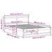 Cadru de pat cu headboard Alb 150 x 200 cm Lemn de pin masiv - WALTI WALTI