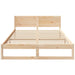 Cadru de pat natural 140 x 200 cm Lemn de pin masiv - WALTI WALTI