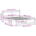 Cadru de pat cu headboard Alb 140 x 200 cm Lemn de pin masiv - WALTI WALTI