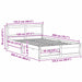 Cadru de pat natural 120 x 200 cm Lemn de pin masiv - WALTI WALTI