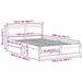 Cadru de pat cu headboard Alb 120 x 200 cm Lemn de pin masiv - WALTI WALTI