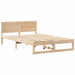 Cadru de pat natural 140 x 190 cm Lemn de pin masiv - WALTI WALTI