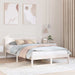 Cadru de pat cu headboard Alb 140 x 190 cm Lemn de pin masiv - WALTI WALTI
