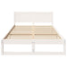 Cadru de pat cu headboard Alb 140 x 190 cm Lemn de pin masiv - WALTI WALTI