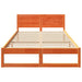 Cadru de pat Maroniu cerat 140 x 190 cm Lemn de pin masiv - WALTI WALTI