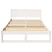 Cadru de pat cu headboard Alb 135 x 190 cm Lemn de pin masiv - WALTI WALTI