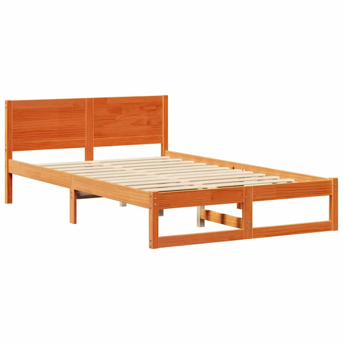 Cadru de pat Maroniu cerat 135 x 190 cm Lemn de pin masiv - WALTI WALTI