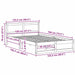 Cadru de pat natural 120 x 190 cm Lemn de pin masiv - WALTI WALTI