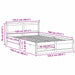 Cadru de pat cu headboard Alb 120 x 190 cm Lemn de pin masiv - WALTI WALTI