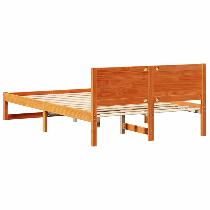 Cadru de pat Maroniu cerat 120 x 190 cm Lemn de pin masiv - WALTI WALTI