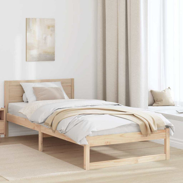 Cadru de pat natural 100 x 200 cm Lemn de pin masiv - WALTI WALTI