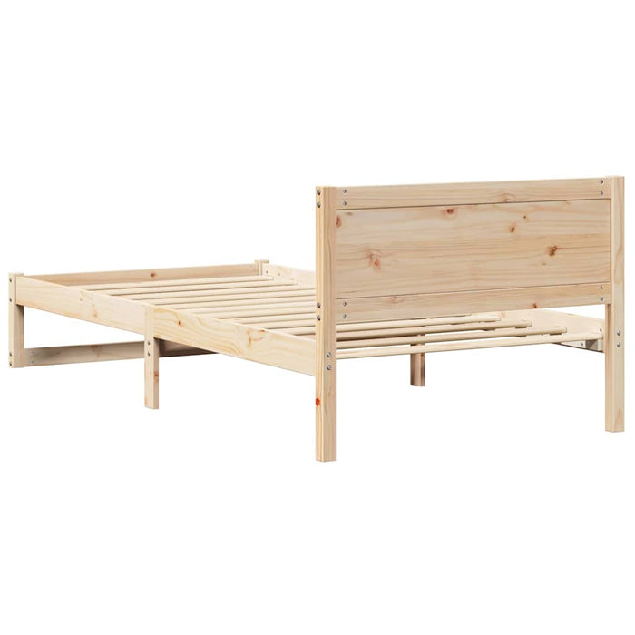 Cadru de pat natural 100 x 200 cm Lemn de pin masiv - WALTI WALTI