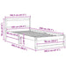 Cadru de pat natural 100 x 200 cm Lemn de pin masiv - WALTI WALTI