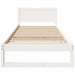 Cadru de pat cu headboard Alb 80 x 200 cm Lemn de pin masiv - WALTI WALTI