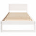 Cadru de pat cu headboard Alb 90 x 190 cm Lemn de pin masiv - WALTI WALTI