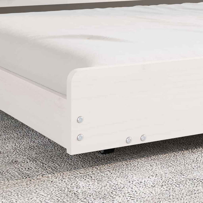 Cadru de pat Alb 100 x 200 cm Lemn de pin masiv WALTI