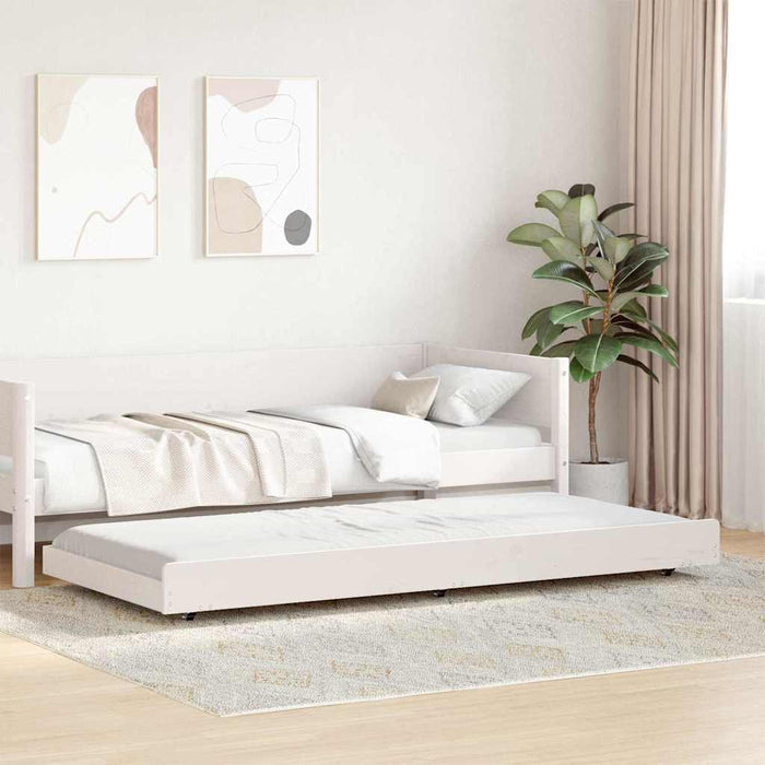 Cadru de pat Alb 100 x 200 cm Lemn de pin masiv WALTI