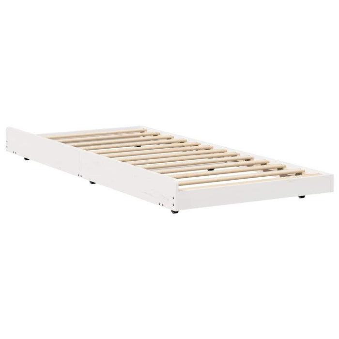Cadru de pat Alb 100 x 200 cm Lemn de pin masiv WALTI