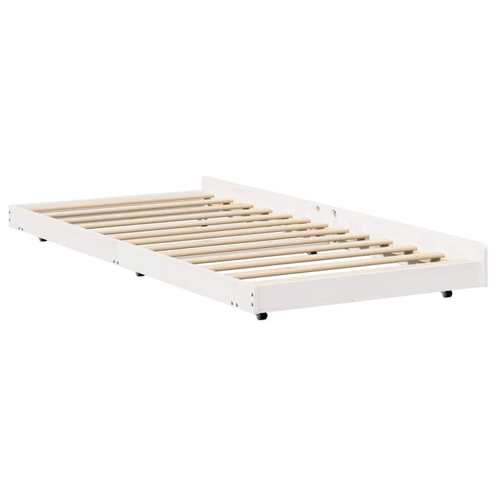 Cadru de pat Alb 100 x 200 cm Lemn de pin masiv WALTI
