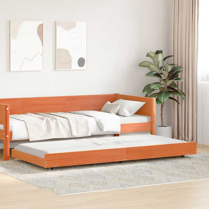 Cadru de pat Maroniu cerat 80 x 200 cm Lemn de pin masiv - WALTI WALTI