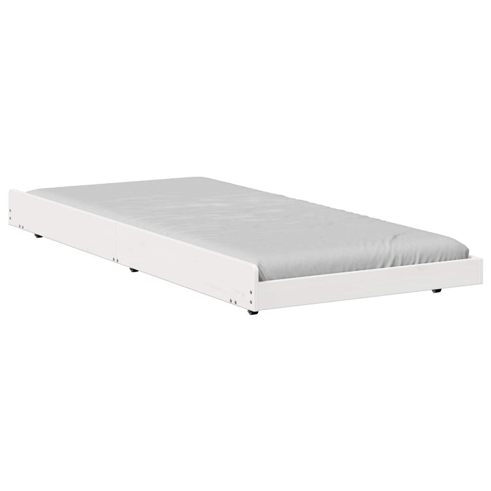 Cadru de pat Alb 75 x 190 cm Lemn de pin masiv WALTI