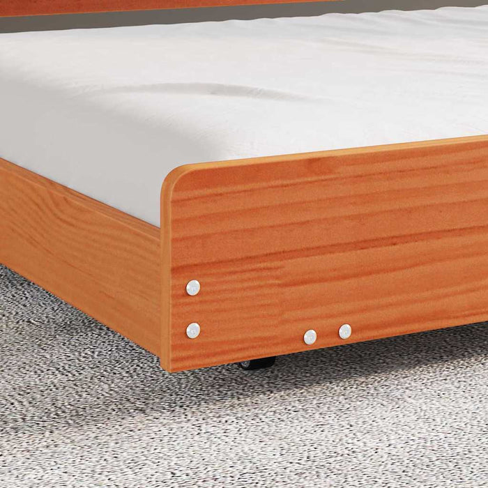 Cadru de pat Maroniu cerat 75 x 190 cm Lemn de pin masiv - WALTI WALTI
