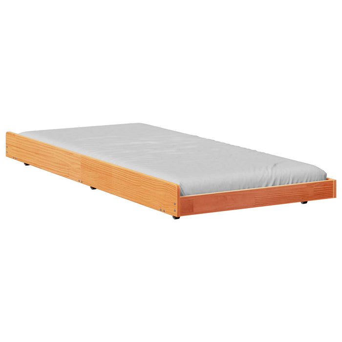Cadru de pat Maroniu cerat 75 x 190 cm Lemn de pin masiv - WALTI WALTI