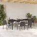 Set de masă pentru grădină 7 pcs Maro și negru Ratan PE - WALTI WALTI