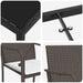 Set de masă pentru grădină 9 pcs Maro și negru Ratan PE - WALTI WALTI