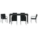 Set de masă pentru grădină 7 pcs Negru și Gri Ratan PE - WALTI WALTI