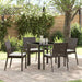Set de masă pentru grădină 5 pcs Maro Rattan poli - WALTI WALTI