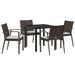 Set de masă pentru grădină 5 pcs Maro Rattan poli - WALTI WALTI