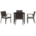 Set de masă pentru grădină 5 pcs Maro Rattan poli - WALTI WALTI