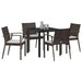 Set de masă pentru grădină 5 pcs Maro Rattan poli - WALTI WALTI