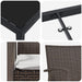 Set de masă pentru grădină 7 pcs Maro și negru Ratan PE - WALTI WALTI